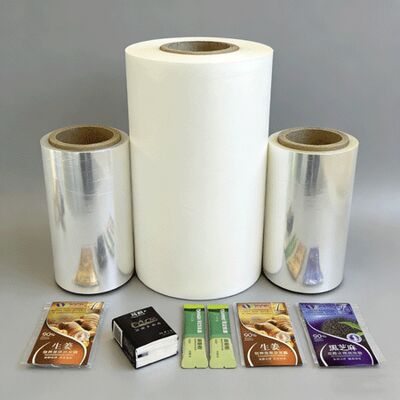 Un buen precio. Película de base BOPP sellable por calor para la producción de bolsas y bolsillos metálicos en línea