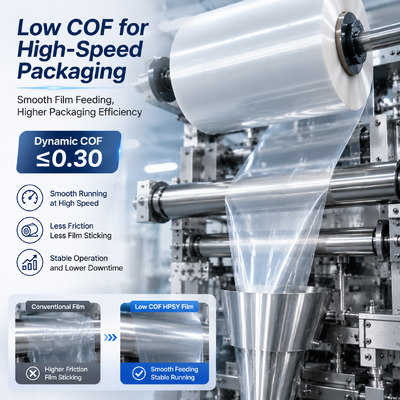 Качество Low Temperature Low Friction Both Sides Heat Sealable BOPP Film for High Speed Snack Packaging Фабрика