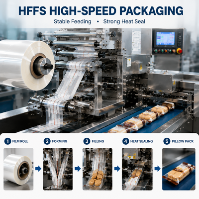 Kalite Low Temperature Low Friction Both Sides Heat Sealable BOPP Film for Leak Proof Powder Packaging fabrika