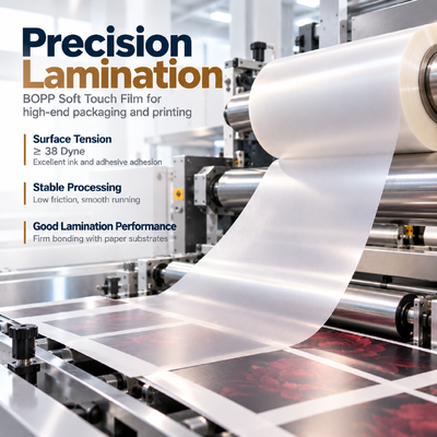 کیفیت BOPP Soft Touch Film Primer Free EVA Thermal Lamination Adhesion Grade High Tensile Strength کارخانه