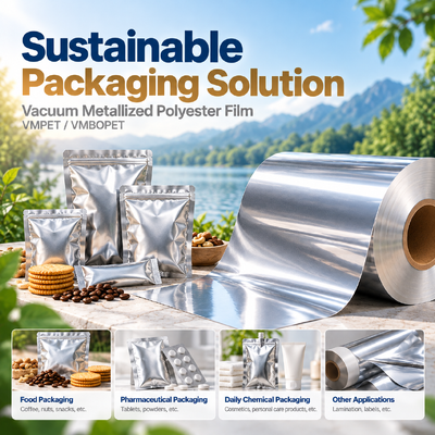 Qualität VMBOPET Film High Tensile Low Shrink Metallized Polyester High Speed Printing Lamination Grade Fabrik